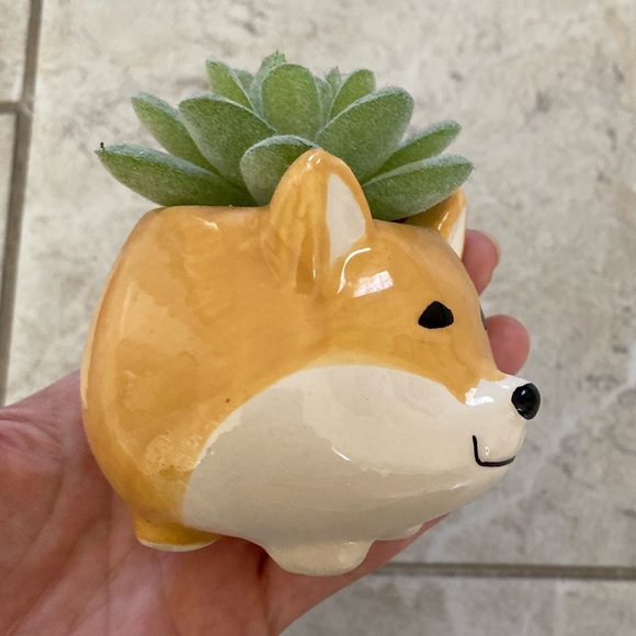 Ceramic Corgi XS Planter - Picture 3 of 4